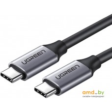 Кабель Ugreen US161 50751 USB Type-C - USB Type-C (1.5 м, черный/серый)