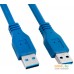 Кабель 5bites USB Type-A - USB Type-A UC3009-005 (0.5 м, синий). Фото №1