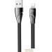 Кабель Hoco U57 Twisting USB Type-A - Lightning (1.2 м, черный). Фото №1