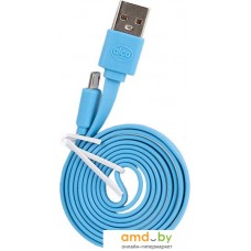 Кабель Alca USB Type-A - microUSB 510640 (1 м, голубой)