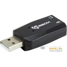 Адаптер SBOX USBC-11 USB Type A - 3.5 мм (черный)