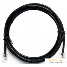 Кабель Cablexpert TC6P4CR-2M RJ11 - RJ11 (2 м, черный)