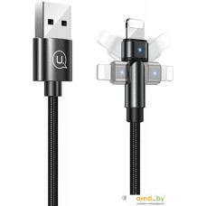 Кабель Usams USB Type-A - Lightning US-SJ476 (1 м, черный)