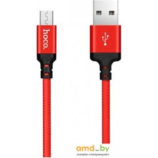 Кабель Hoco X14 microUSB (2 м, красный)