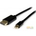 Кабель Leadtek mini DisplayPort - DisplayPort X0101G00330A (0.45 м, черный). Фото №1