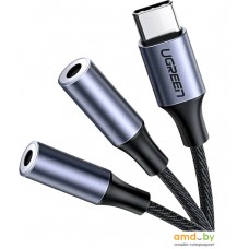 Кабель Ugreen AV144 30732 USB Type-C - 2 x 3.5 мм (0.25 м, черный)