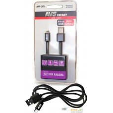 Кабель AVS MR-301 USB Type-A - microUSB (1 м, черный)