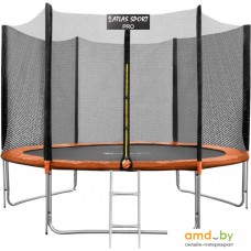 Батут Atlas Sport 252 см - 8ft Pro (с лестницей, внешняя сетка, оранжевый)