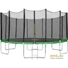 Батут Happy Jump 15ft Pro 457 см с внешней сеткой и лестницей