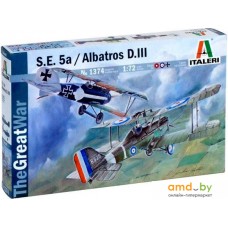 Сборная модель Italeri 1374 Истребитель S.E.5a и Albatros D.III