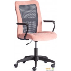 Офисное кресло TetChair Staff (флок/ткань, розовый/серый, 137/W-12)