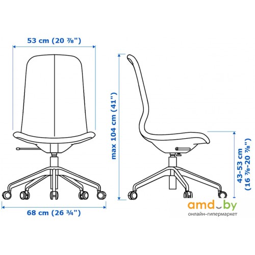 Кресло компьютерное икеа лонгфьелль