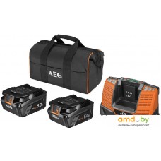 Аккумулятор с зарядным устройством AEG Powertools SETLL1850SHD 4935478945 (2x18В/5 Ah + 18В, сумка)