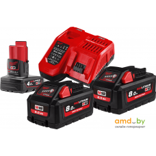 Аккумулятор с зарядным устройством Milwaukee M18 M18HNRG-802 4933471073 (2 x 18В/8 Ач + 12В/4 Ач + 12-18В)