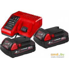 Аккумулятор с зарядным устройством Milwaukee M18 M18NRG-202 4933459213 (2 x 18В/2 Ач + 12-18В)