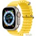 Умные часы Apple Watch Ultra LTE 49 мм (титановый корпус, титановый/желтый, ремешок из эластомера). Фото №1