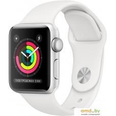 Умные часы Apple Watch Series 3 38 мм (серебристый алюминий/белый)