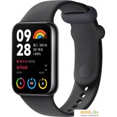 Фитнес-браслет Xiaomi Smart Band 8 Pro M2333B1 (серый, с черным силиконовым ремешком, международная версия)