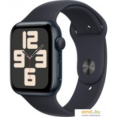 Умные часы Apple Watch SE 2 44 мм (алюминиевый корпус, полуночный/полуночный, спортивный силиконовый ремешок S/M)