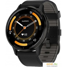 Умные часы Garmin Venu 3 (черный, с кожаным ремешком)