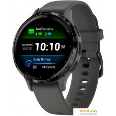 Умные часы Garmin Venu 3S (серая галька, с силиконовым ремешком)