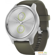 Гибридные умные часы Garmin Vivomove Style (серебристый/зеленый)