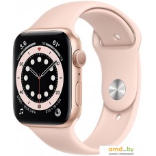 Умные часы Apple Watch Series 6 44 мм (алюминий золотистый/розовый песок)