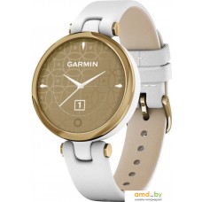 Умные часы Garmin Lily (светло-золотистый, белый/кожаный ремешок)