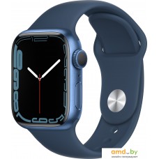 Умные часы Apple Watch Series 7 41 мм (синий/синий омут спортивный)