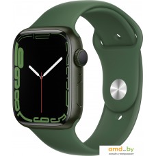 Умные часы Apple Watch Series 7 45 мм (зеленый/зеленый клевер спортивный)