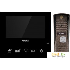 Комплект видеодомофона Arsenal Афина Pro (черный) + Триумф Pro (коричневый)