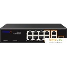 Неуправляемый коммутатор TRASSIR TR-NS13111S-120-8PoE