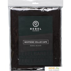 Пеньюар для клиента Rebel Barber с неопреновым воротником Noble Black 20 см