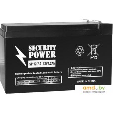 Аккумулятор для ИБП Security Power SP 12-7.2 F2 (12В/7.2 А·ч)