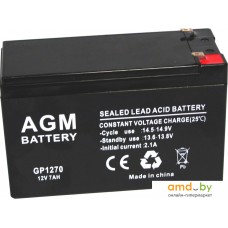 Аккумулятор для ИБП AGM Battery GP 1270 (12В/7 А·ч)