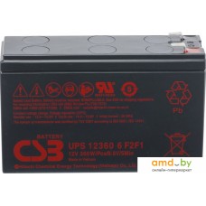 Аккумулятор для ИБП CSB Battery HRL UPS 12360 6 F2F1 Slim (12В/7.5А·ч)