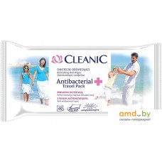 Влажные салфетки Cleanic Antibacterial Travel Pack Освежающие для рук и тела (40 шт)