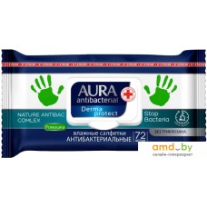 Влажные салфетки Aura Derma Protect Антибактериальные Ромашка (72 шт)