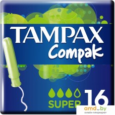 Тампоны с аппликатором Tampax Compak Super с аппликатором (16 шт)