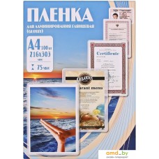 Пленка для ламинирования Office-Kit глянцевая A4 75 мкм 100 шт PLP10023