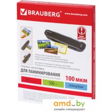 Пленка для ламинирования BRAUBERG глянцевая A5 100 мкм 100 шт 530805