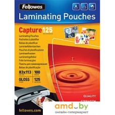 Пленка для ламинирования Fellowes Glossy Polyester Pouches 113x83 мм, 125 мкм, 100 л