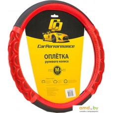 Оплетка на руль Car Performance CP-2041 BK/RD (M) (черный/красный)