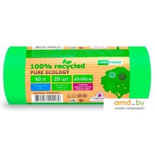 Пакеты для мусора Mirpack Pure Ecology Био 25 мкм 60 л (20 шт)