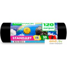 Пакеты для мусора Mirpack Standart 18 мкм 120 л (10 шт)