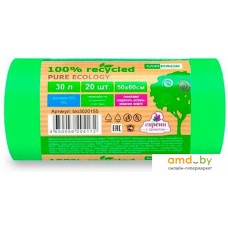 Пакеты для мусора Mirpack Pure Ecology Био 12 мкм 30 л (20 шт)