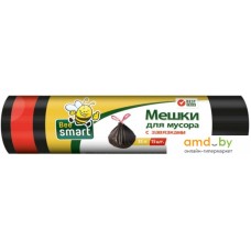 Пакеты для мусора Paclan Beesmart с завязками 35 л 403015 (15 шт, черный)