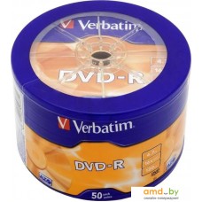 DVD-R диск Verbatim 4.7Gb 16x 43731 (50 шт.)