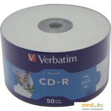 CD-R диск Verbatim 700Mb Verbatim Printable 52x по 50 шт. в пленке 043794