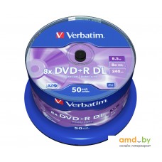 DVD+R диск Verbatim 8.5Gb 8x 43758 (50 шт.)